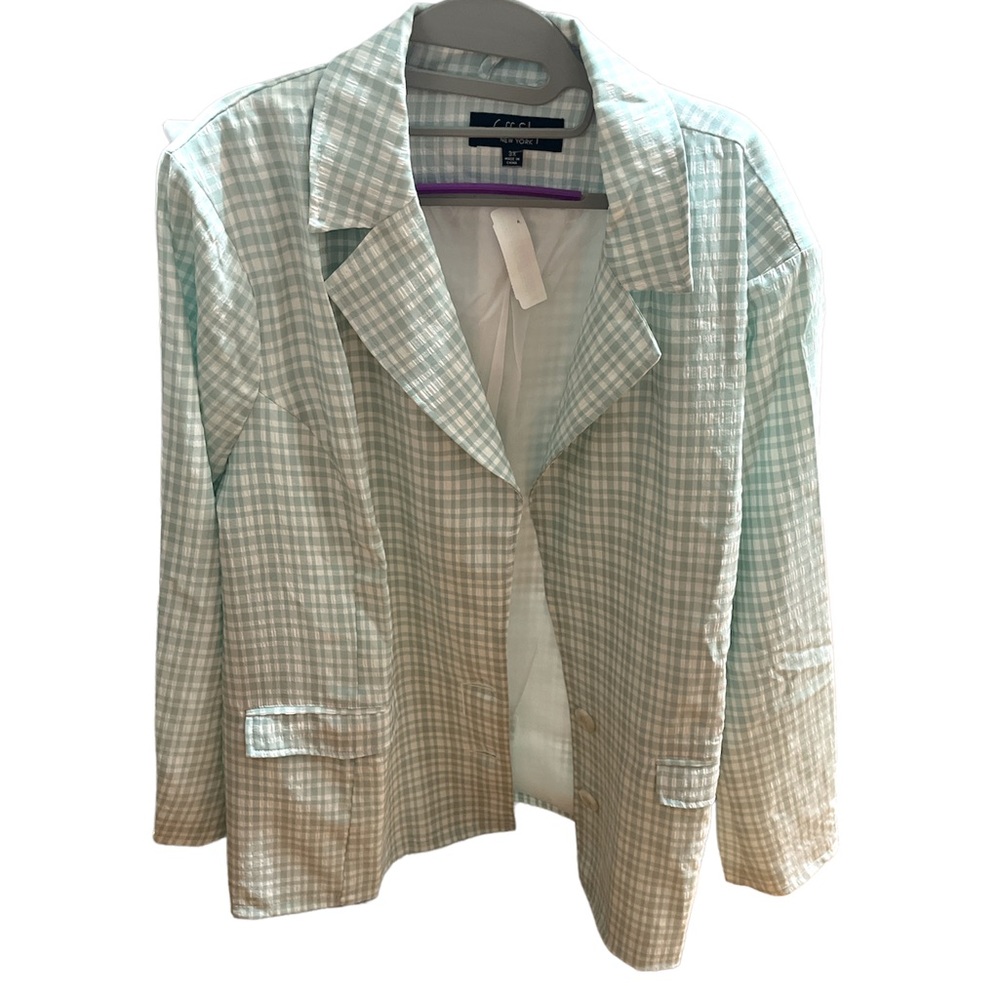 Nwt Coffee Shop 3x blue white blazer